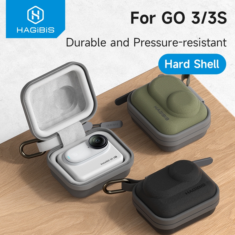 Hagibis กระเป๋าถือสําหรับ Insta 360 GO 3S/GO 3 แบบพกพากระเป๋า Hard Shell สําหรับ Insta360 GO 3S/GO 3 Action กล้องอุปกรณ์เสริม