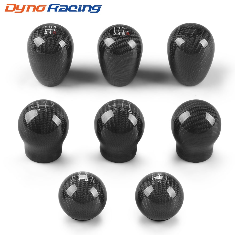 การแข่งขันจริงคาร์บอนไฟเบอร์เปลี่ยนเกียร์ลูกบิดเกียร์ธรรมดา Shifter Lever ทรงกลม Ball Handle