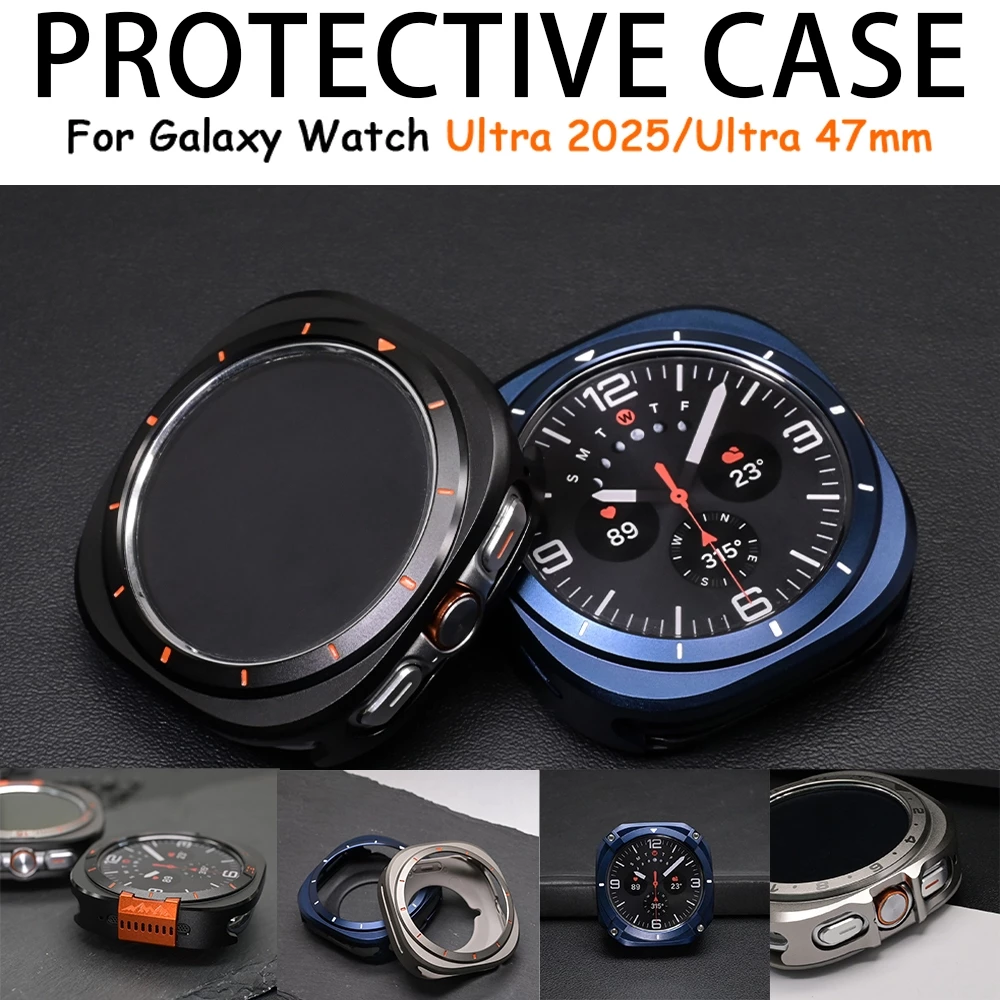 หรูหราอลูมิเนียมสําหรับ Samsung Galaxy Watch Ultra 2025 ฝาครอบโลหะป้องกันหน้าจอสําหรับ Samsung Galaxy 7 Ultra 47 อุปกรณ์เสริม