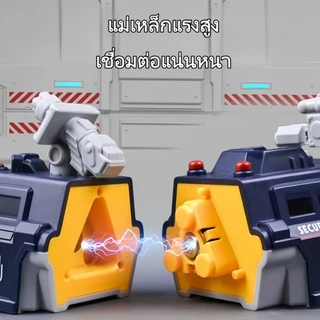 แม่เหล็กประกอบรถของเล่น DIY หุ่นยนต์ประกอบเอง 12 in 1 รถก่อสร้างประกอบเอง ตัวต่อแม่เหล็ก Robot Toys