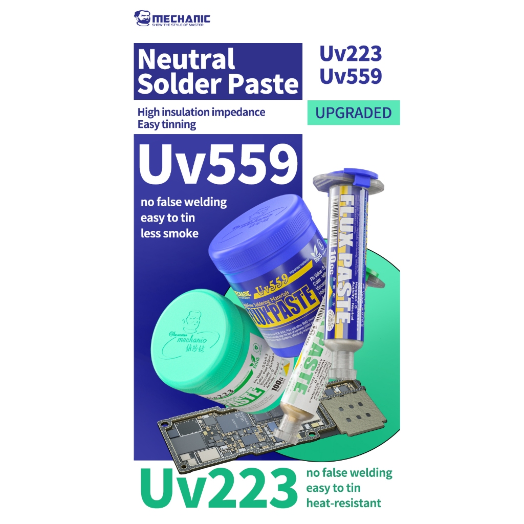 MECHANIC UV223/UV559 LEAD-FREE Solder Flux Solder Paste สําหรับสมาร์ทโฟนแท็บเล็ตคอมพิวเตอร์ BGA SMD 