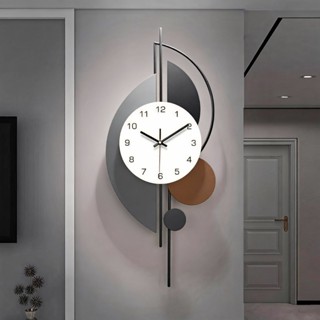 แสงหรูหรานาฬิกาแขวนห้องนั่งเล่นแขวนผนังตกแต่งที่ทันสมัยเรียบ…