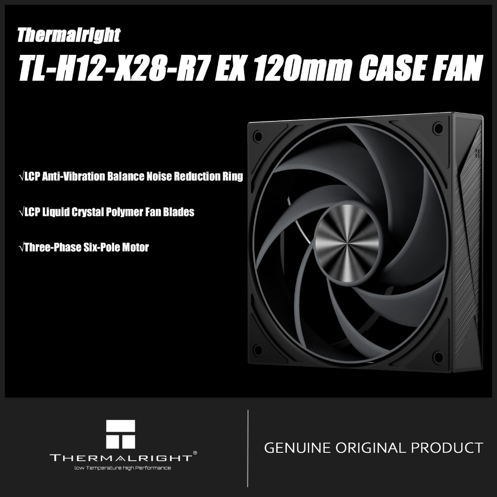Thermalright 120 มม.พัดลม TL-H12-X28-R7 EX CPU พัดลมระบายความร้อน 3000RPM APIN PWM DUAL BELL แบริ่ง 