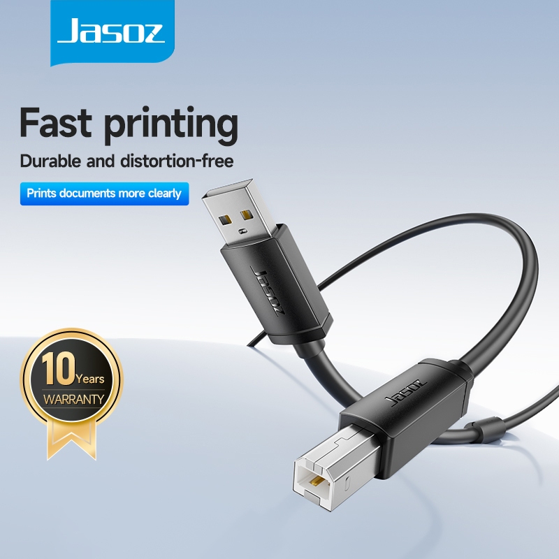 Jasoz USB 2.0 Printer Cable Stable High Quality USB Printer Scanner Cable for Hp Canon Epson printer
