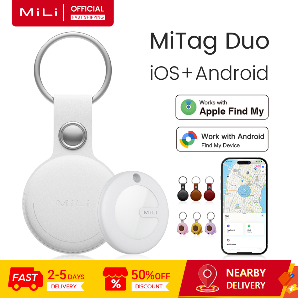 MiLi MiTag (ใช้ร่วมกับ iOS & Android) Go GPS Bluetooth Tracker Finder ตัวค้นหาคีย์ติดตาม GPS ทั่วโลก