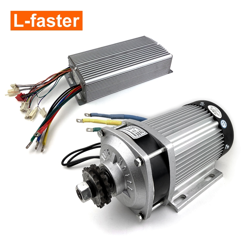 โม터เกียร์สำหรับรถสามล้อCargoไฟฟ้า 1200W-1800W พัดลมถ่ายเทความร้อนดี พร้อมคอนโทรลเลอร์