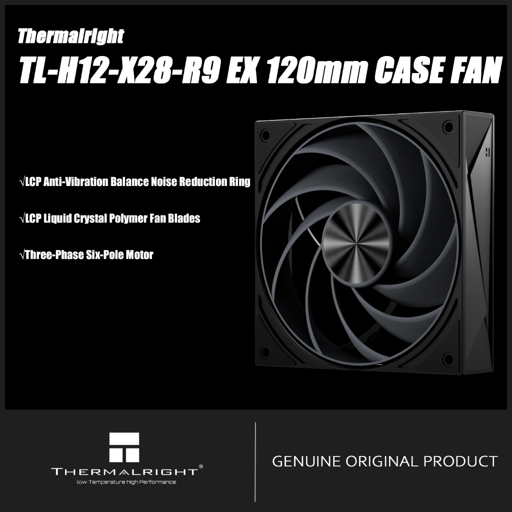 Thermalright 120 มม.พัดลม TL-H12-X28-R9 EX CPU พัดลมระบายความร้อน 3000RPM APIN PWM DUAL BELL แบริ่ง 