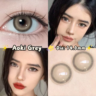 คอนแทคเลนส์ตาโต【0.00--6.00】UYAAI คอนแทคเลนส์สายตาสั้น รมีอย.Aoki Caramel สวมใส่สบาย 2ชิ้น/คู่