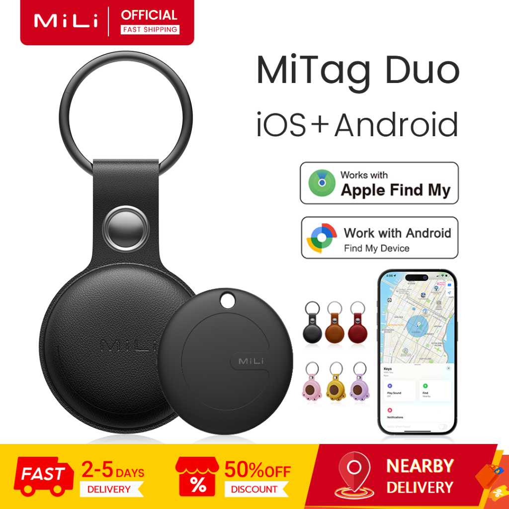MiLi MiTag (ใช้ร่วมกับ iOS & Android) Go GPS Bluetooth Tracker Finder ตัวค้นหาคีย์ติดตาม GPS ทั่วโลก