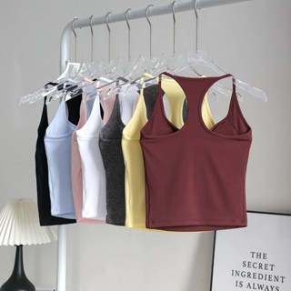 (เบาะคงที่) สปอร์ตบรา สายแขวน I สำหรับโยคะ ออกกำลังกาย ชุดตั…