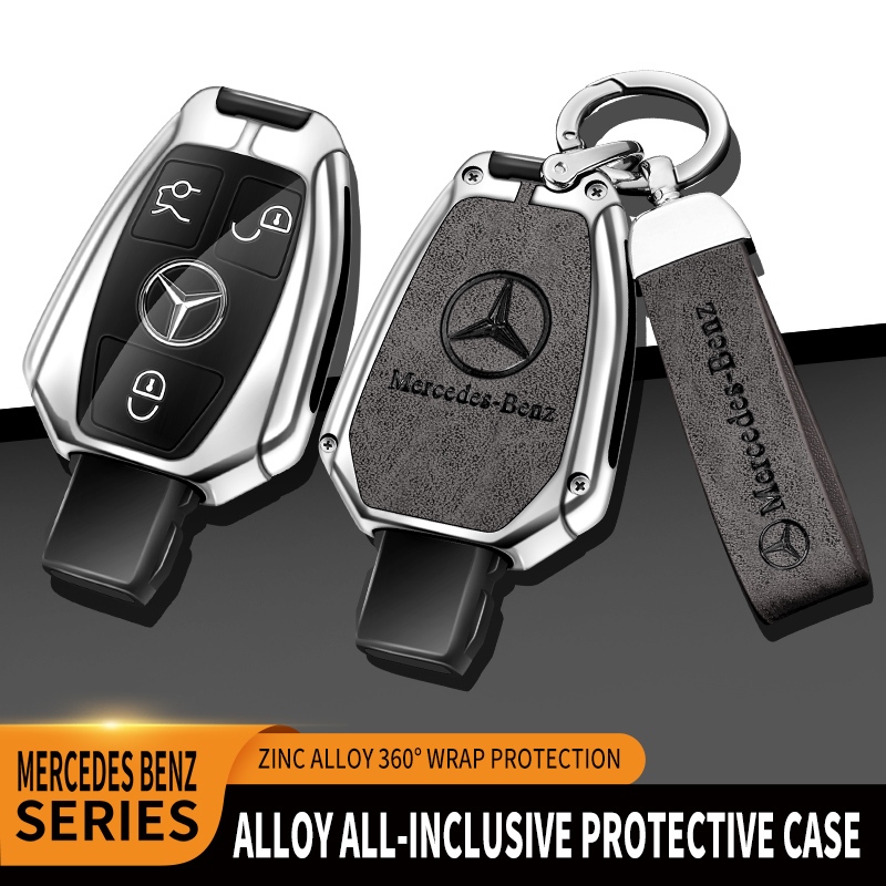 สําหรับ Mercedes-Benz AMG รถโลหะผสมสังกะสีกรณีกุญแจกระเป๋ารถโลหะ Key coining Shell