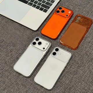 【Large window/Matte TPU soft case/White】เคส compatible for iPhone 13 14 15 16 17 pro max case