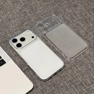 【Large window/Matte TPU soft case/White】เคส compatible for iPhone 13 14 15 16 17 pro max case