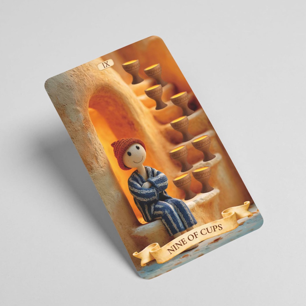 78 ชุดไพ่ทาโรต์, 13x8 ซม. The Clay Arcana ไพ่ทาโรต์เกม, จากโคลนถึงวิญญาณ, การเดินทางลับทํามือ, เริ่มต้นพร้อมคู่มือกระดาษ - รูปที่ 4