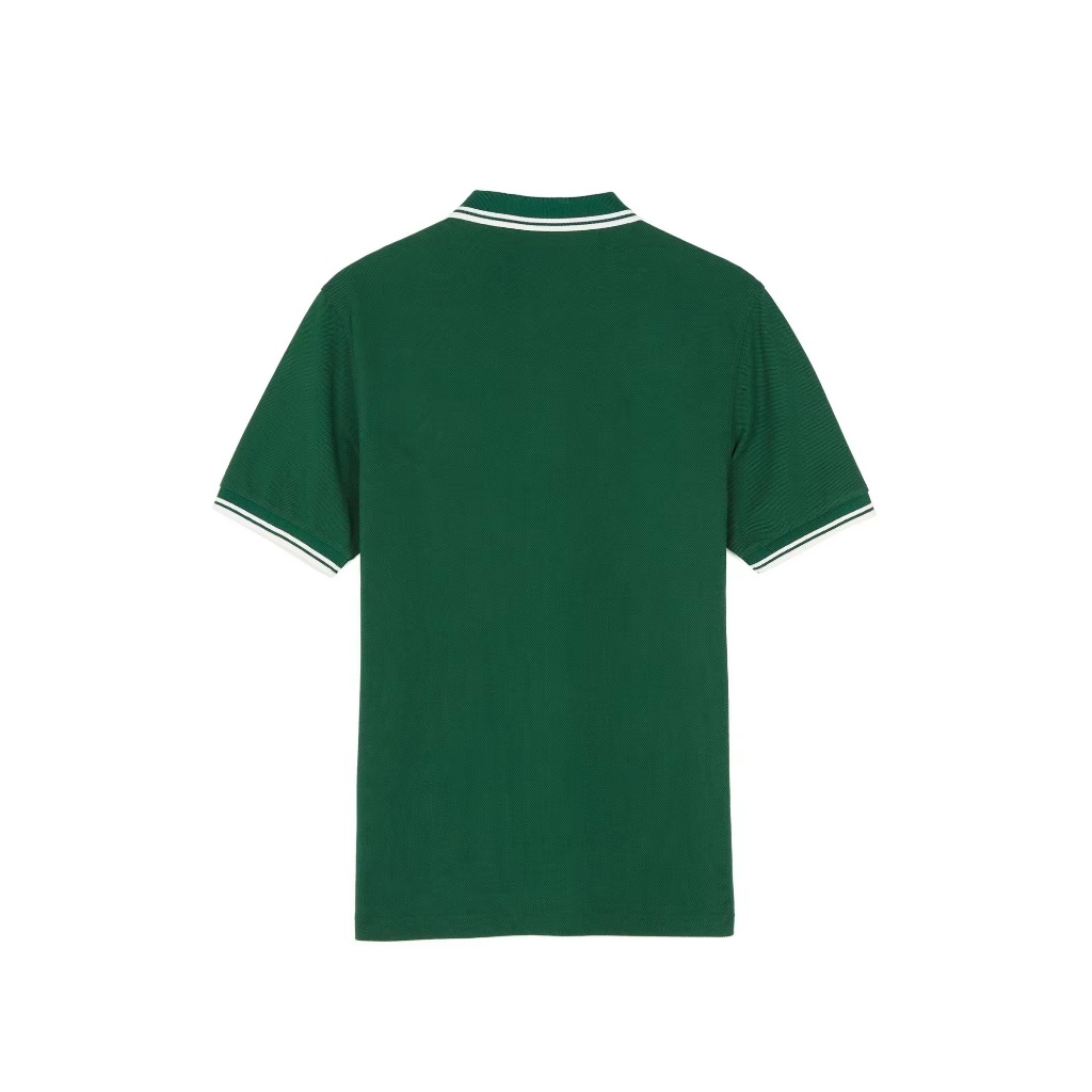 เสื้อโปโลแขนสั้นผู้ชายเสื้อยืดปกฤดูร้อนธุรกิจสบายๆลูกปัดสุทธิผ้าฝ้ายแท้ตัดปกหลวมลอเรลข้าวสาลีหูปักเสื้อโปโลด้านบน - รูปที่ 3