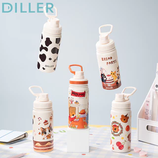 Diller Ceramic liner สูญญากาศฉนวน Tumbler Handle Double Layer Flask Thermos 17oz/500ml D240527