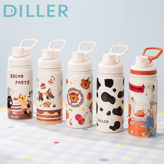 Diller Ceramic liner สูญญากาศฉนวน Tumbler Handle Double Layer Flask Thermos 17oz/500ml D240527