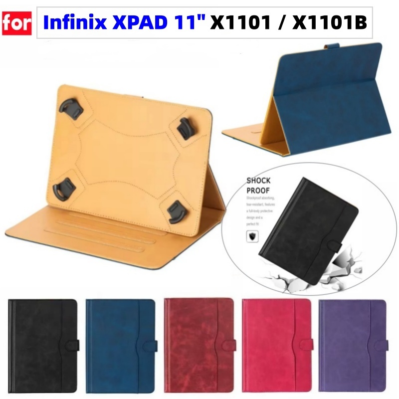 สําหรับ Infinix XPAD 11 "FHD+ 4G LTE WiFi 2024 X1101 X1101B กรณีแท็บเล็ตหลายมุมกันกระแทกหนังพลิกฝาคร