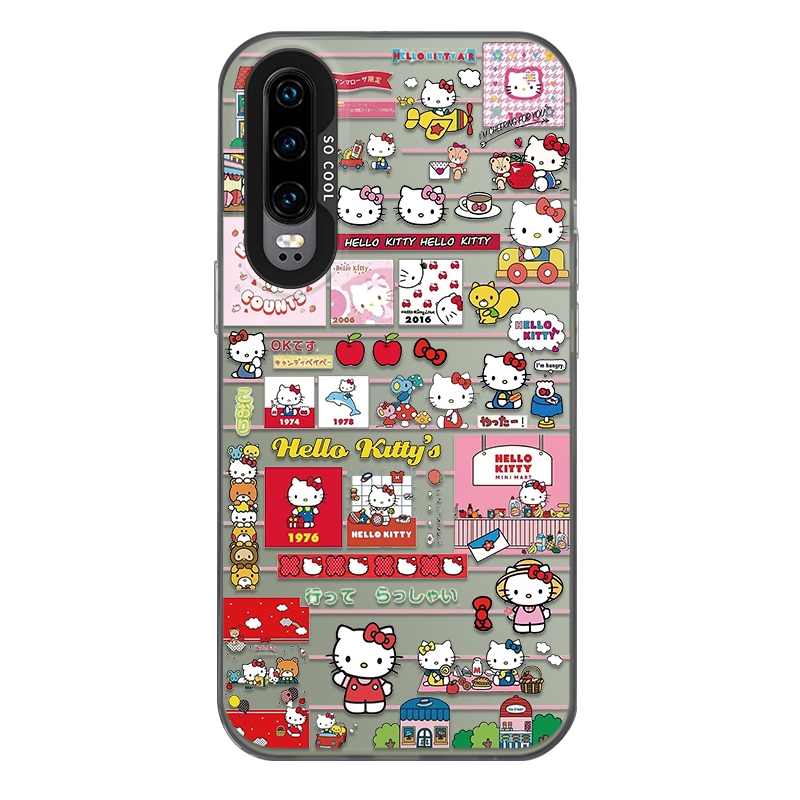 สําหรับ Huawei P30,ลายแมวเล็กมากมาย,กันรอยขีดข่วน,และให้ความรู้สึกมือที่ดี,เคสโทรศัพท์ IMD ป้องกันการตกแบบด้านคุณภาพสูง