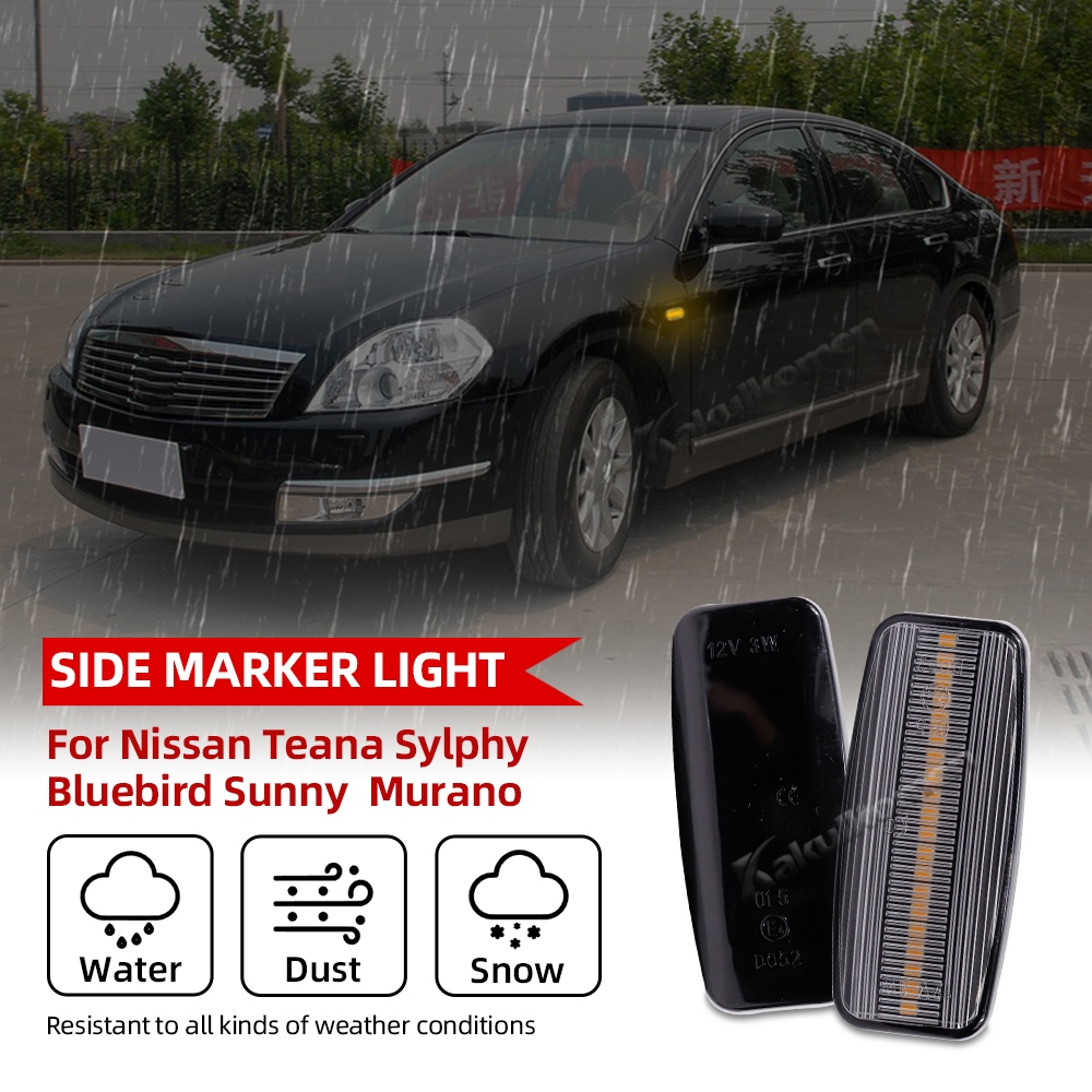 LED ด้านข้างไฟเลี้ยวไฟสัญญาณสําหรับ Nissan Teana Sylphy/Almera Bluebird Sunny Teana J31 Cefiro/Maxima 04-07 Murano