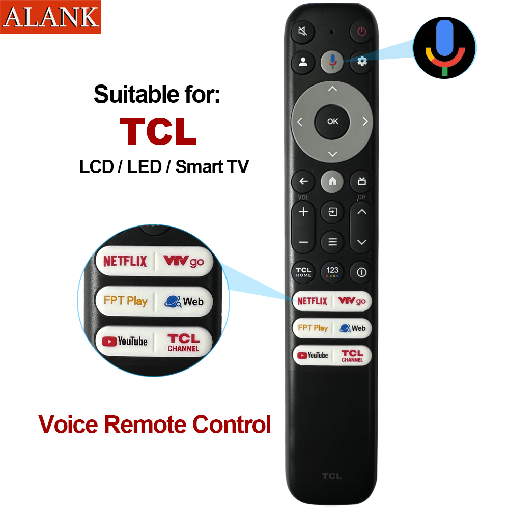 ALANK รีโมท TCL ของแท้พร้อมเสียง - สำหรับรีโมททีวีสมาร์ท LCD TCL