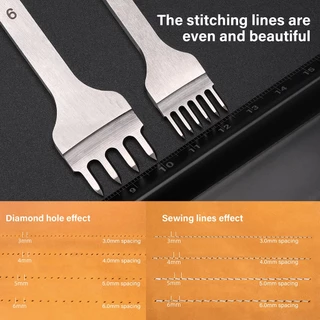 WUTA สิ่วหนัง 3/4/5/6 มม. เหล็กเจาะเพชร เครื่องมือเจาะหนัง เจาะรูเย็บ Leather Chisel Stitching Puncher