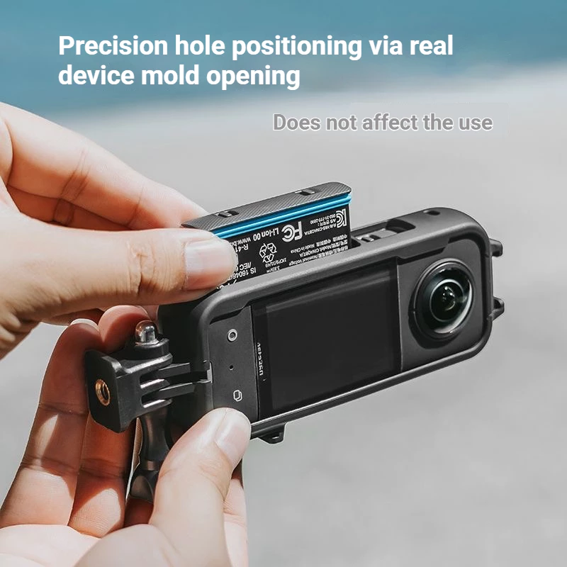 โครงที่อยู่อาศัยกรงกระเป๋าสําหรับ Insta360 X4 Air/X5/X4/X3/X2 กล้องขยายอุปกรณ์เสริมเกราะป้องกันกรงพร้อมอะแดปเตอร์สากลกันกระแทกเคสกระจายความร้อน thumbnail 3