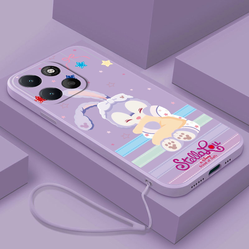 Honor X8C X8b X6B X8a 5G X7a X7b X6 X5b X6A Plus StellaLou Casing Liquid Phone Case Candy Color Soft