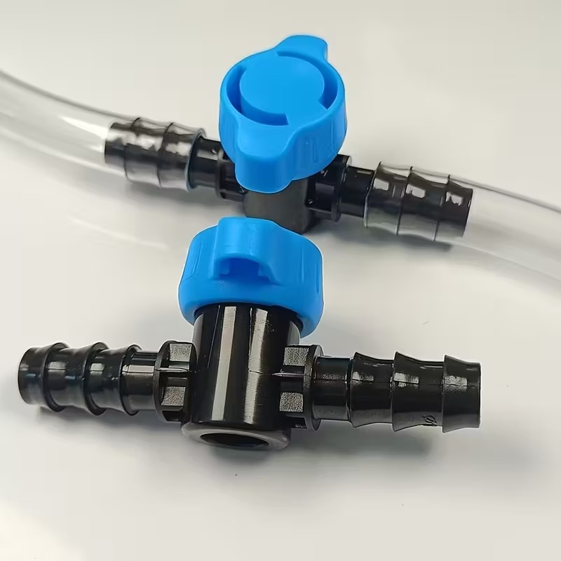 16/20/25มิลลิเมตรสวนท่อหยุดวาล์ว,เหมาะสําหรับ แอลดีพีอี ท่อบายพาสวาล์วหยดระบบชลประทาน