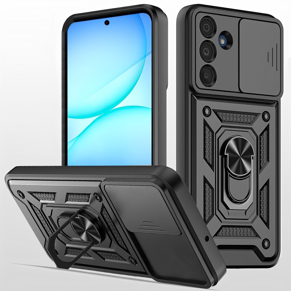 กรณีโทรศัพท์หนักกันกระแทกพร้อมขาตั้งโลหะ เหมาะสำหรับ Galaxy A17 A07 A16 A26 A36 A56 A15 A35 A55 A14 A54