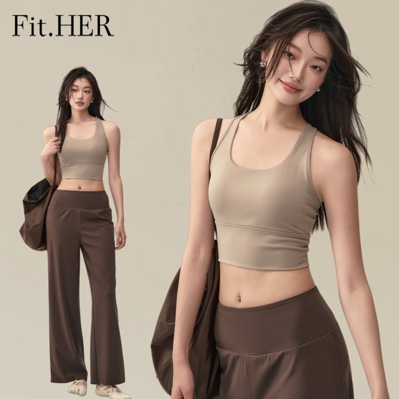 Fit.HER สปอร์тบราแบบเปลือยหลัง สำหรับโยคะและพิลาทิส ป้องกันการกระแทกขณะวิ่ง