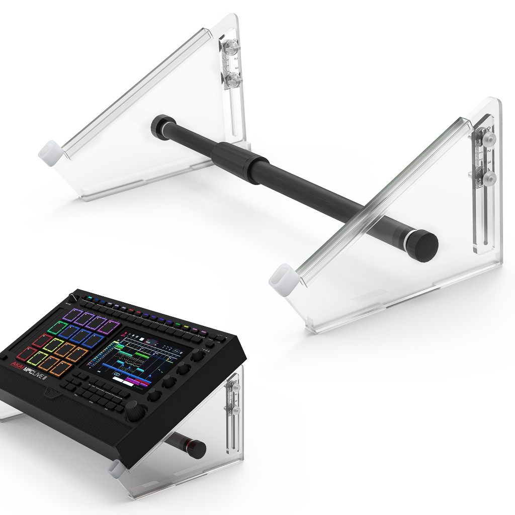 GEEKRIA Audio Interface Desktop Stand, 11 "- 18.9" ขนาดสําหรับคอนโทรลเลอร์ MIDI, ใช้งานร่วมกับ Akai 