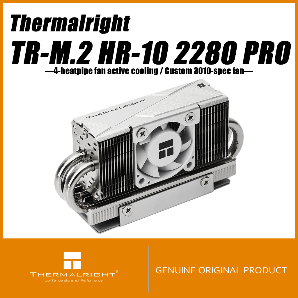 Thermalright HR10 2280 PRO SSD Cooler,2280 SSD Heatsink Cooler,Double-Sided Heat Sink,4 ท่อความร้อนส