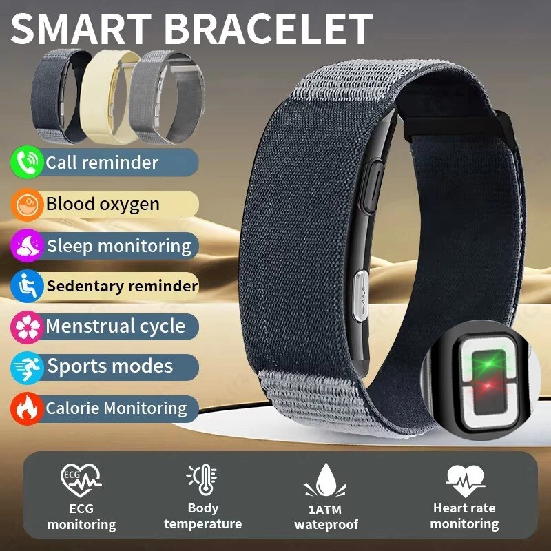 LIGE VITRO ไม่มีหน้าจอสร้อยข้อมือสมาร์ท ECG Heart Rate เครื่องวัดความดันโลหิตสุขภาพกีฬาฟิตเนส Smartwatch กันน้ำ
