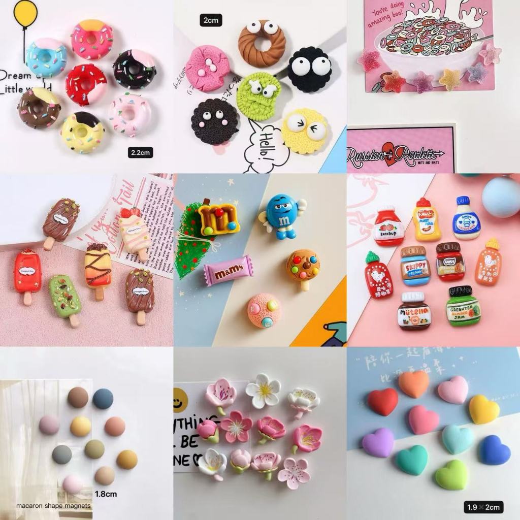 32 ชิ้น Pegboard อุปกรณ์ตกแต่ง love/mosaic/makaroon/ดอกไม้/สติกเกอร์ตู้เย็นน่ารัก/แม่เหล็กตู้เย็นตู้เย็นตู้เย็น