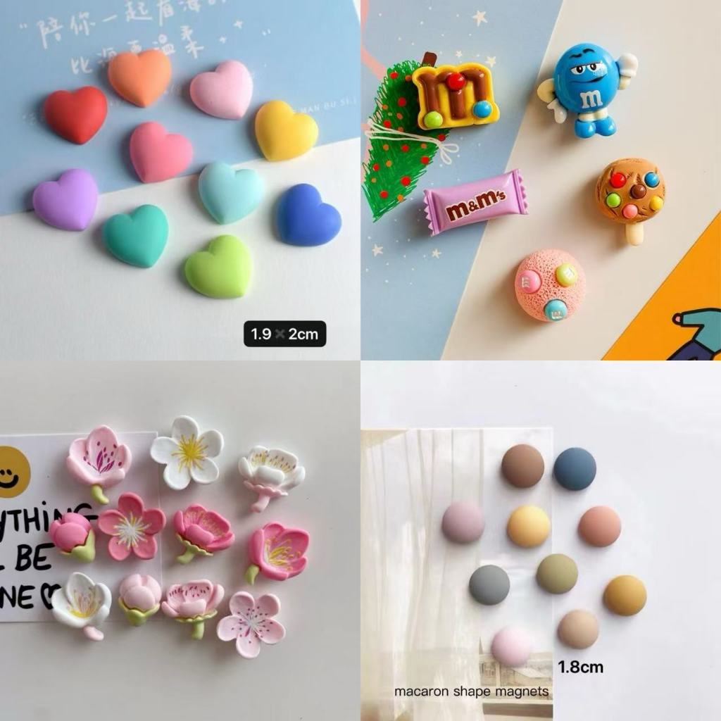 อุปกรณ์ตกแต่ง Pegboard 12 ชิ้น/รัก /เมฆ/ชุบ/สติ๊กเกอร์ตู้เย็นน่ารัก/แม่เหล็กตู้เย็น