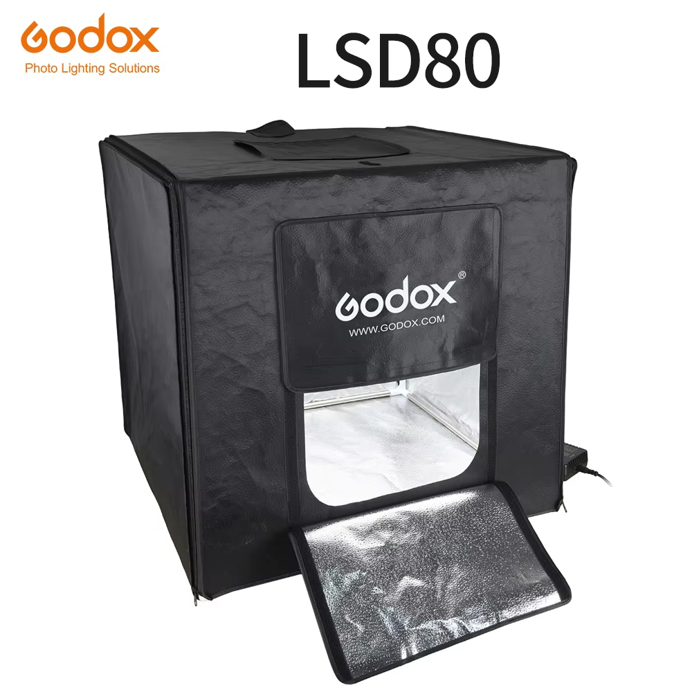 Godox LSD80 80*80 ซม.40W CRI 96 LED Photo Studio เต็นท์แบบพกพายิง Softbox พร้อมกระเป๋าแบบพกพาสําหรับ