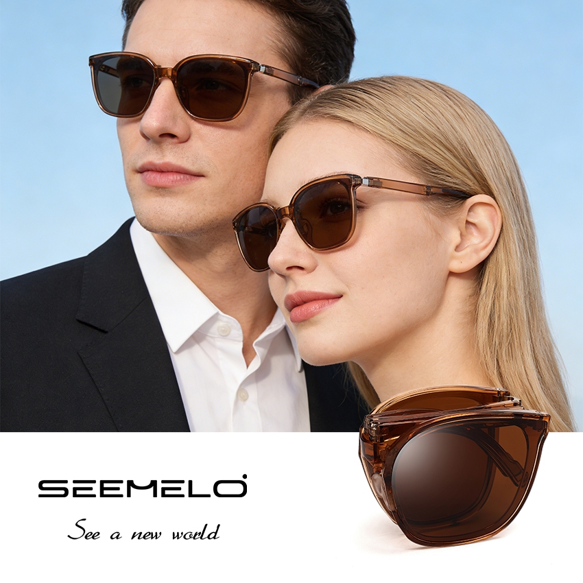 SEEMELO เซเมโล แว่นกันแดดแบบพับได้ UV400 พลาโรไทด์สำหรับฤดูร้อน