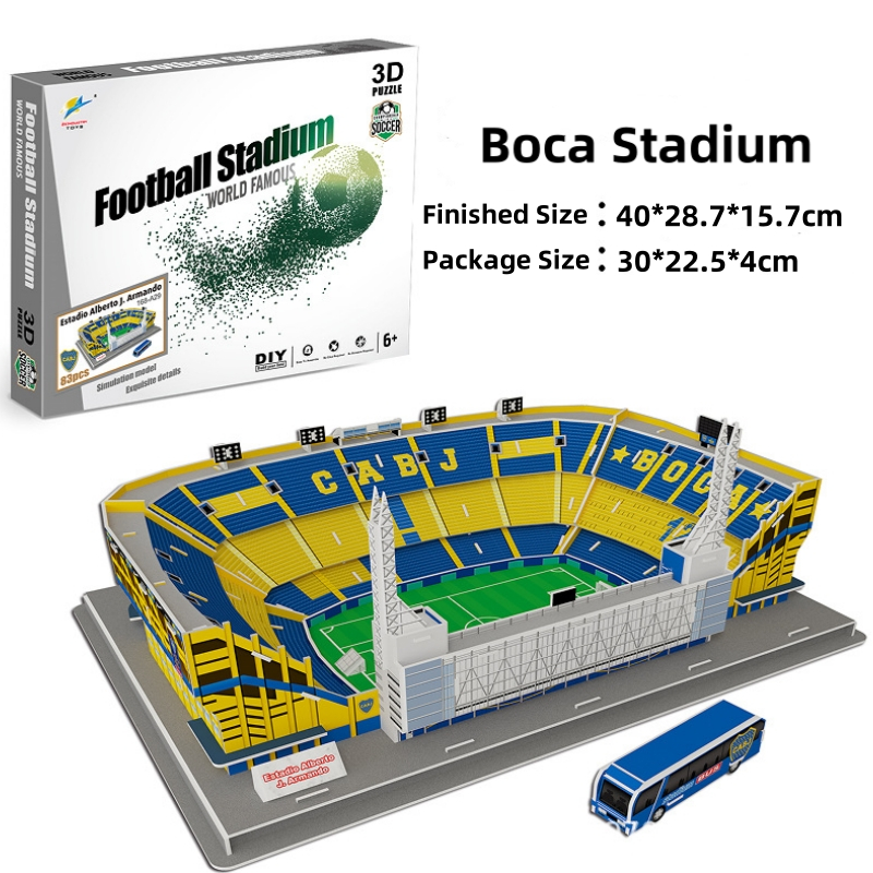 Soccer Field La Bombonera 3D Puzzle Boca Juniors CABJ Collection