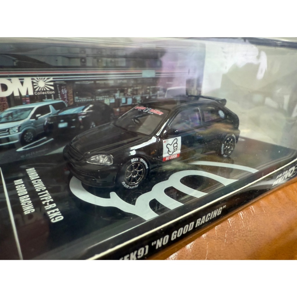 Inno64 Honda Civic EK9 Type R JDM NO GOOD RACING Black Diecast Scale Model Car