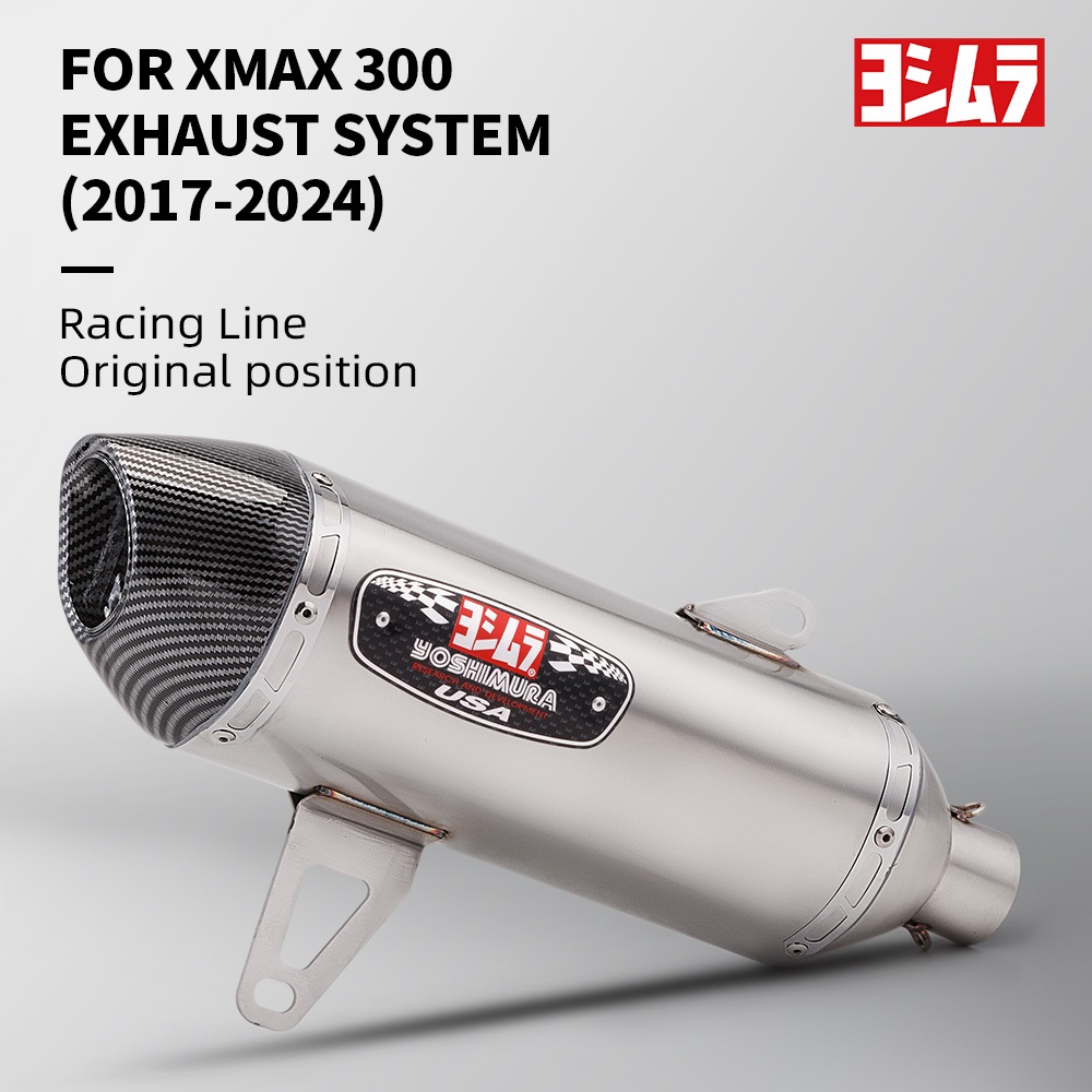 Yamaha X-MAX300 XMAX300 MAX300 R77 2017-2024 รถจักรยานยนต์ประสิทธิภาพสูงไอเสียระบบเต็มท่อการเชื่อมต่อหางเครื่องระงับเสียง