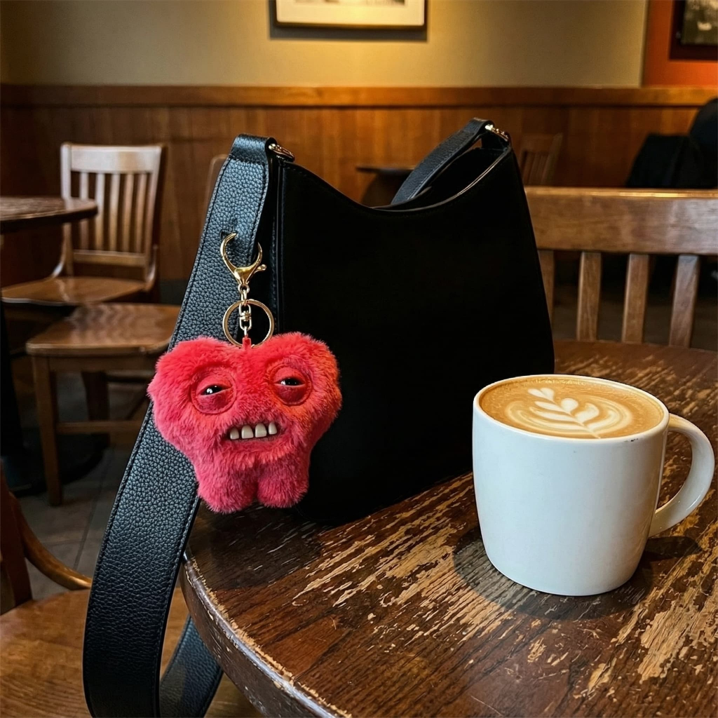 ชุดพวงกุญแจตุ๊กตา fuggler น่ารัก ตลก ของขวัญให้แฟน ของเล่นเด็ก จี้พวงกุญแจ ตุ๊กต