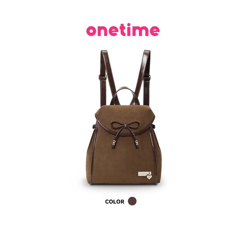 onetime เป้สะพายหลัง วินเทจ ละเอียดประณีต น้ำหนักเบา ประจำวัน นักศึกษาหญิง ช้อปปี้มอลล์