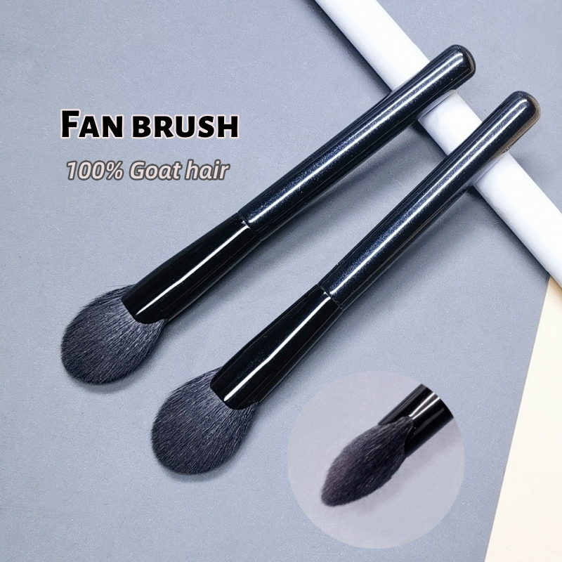 พัดลมแปรงแต่งหน้า Highlighter Face Shadow ผมแพะ Blush Powder Make Up แปรง Pro Essential เครื่องมือเครื่องสําอาง