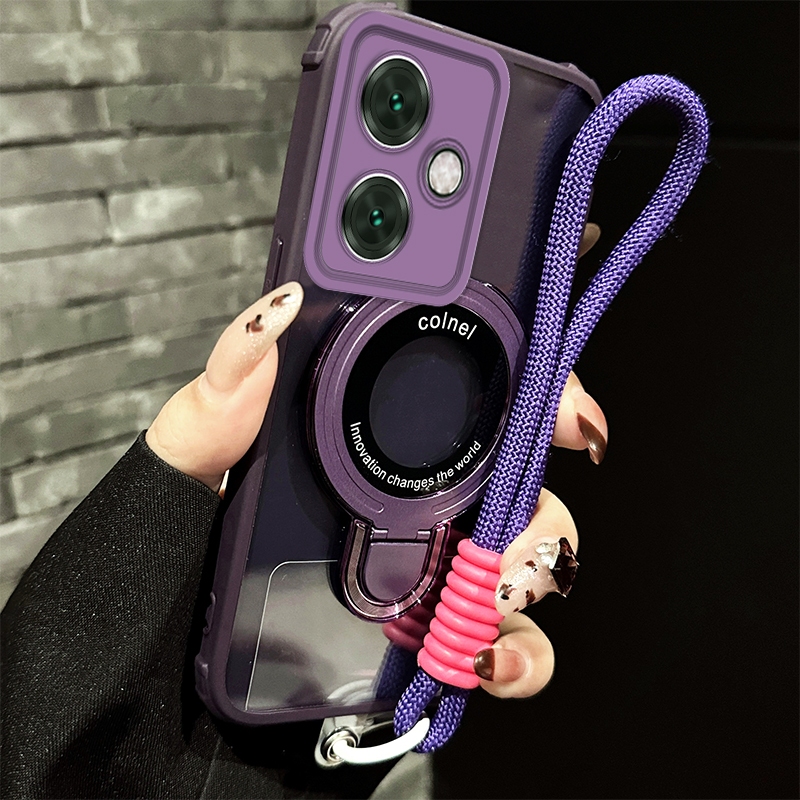 สําหรับRealme C63 4G C61 ขั้นสูงซิลิโคนABSโปร่งใสAnti DROPเคสโทรศัพท์ความงามออกแบบใหม่วงเล็บโลหะผสมฟ