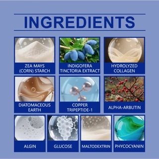 Viareline Moroccan Nila Powder - – Natural Blue Clay Mask for Face 30g Skin Gentle Cleansing & brightening
