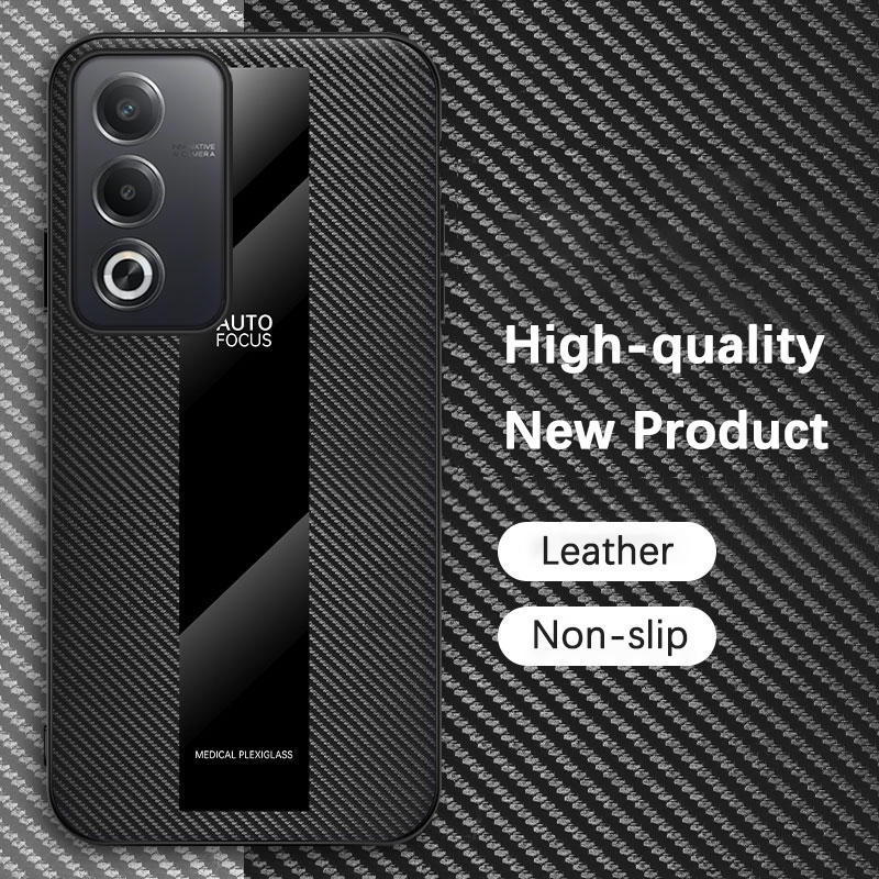 ปลอกสําหรับOppo A3 Pro 5G Global A3Pro CPH2639 CPH2665 เคสโทรศัพท์หนังอะคริลิคคาร์บอนไฟเบอร์ขอบนุ่มป