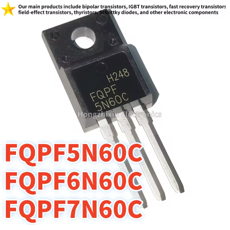 1-5PCS FQPF5N60C, 5N60C, FQPF6N60C, 6N60C, FQPF7N60C, 7N60C, TO-220F, MOSFET, ยี่ห้อใหม่คุณภาพสูง