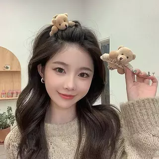 กิ๊บรูปหมีสำหรับผู้หญิง ดีไซน์การ์ตูนน่ารัก