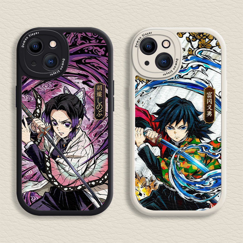 เคส iPhone สําหรับ 16 / 15 / 14 / 13 / 12 / 11 Promax Demon Slayer Kochou Shinobu / Tomioka Giyuu ปล